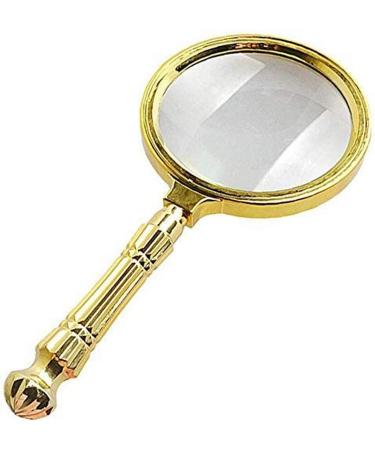Magnifiers for Craft Work Reading Magnifier Magnifying Glass All-Metal Texture Optical Hand-held Magnifying Glass 10 Times Children Reading high-Power Portable Removable Handle Vision