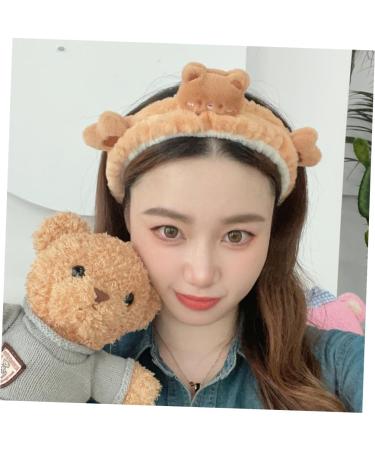 PLAFOPE Bear Face Wash Headband Make up Headbands Bear Headband Spa Hair Band Facial Headbands Spa Headbands Headband for Washing Face Skincare Headbands Makeup Headband - Buy Online on GoSupps.com