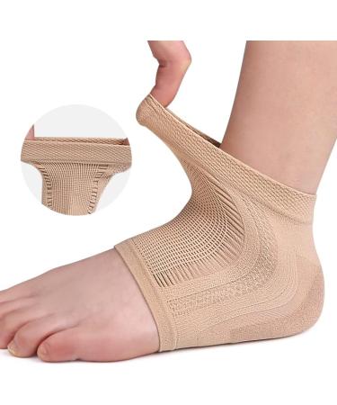 1 Pairs of Moisturizing Soft Gel Heel Socks Breathable Open Toe Socks for Dry Cracked Skin Hydrating Day and Night Care Skin Nude - Buy Online on GoSupps.com
