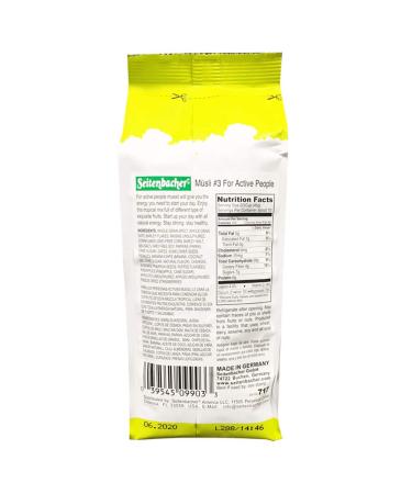 Seitenbacher Muesli Cereal #3 Fruit Mix 16oz (Pack of 6) - Energizing Breakfast for Active People - Buy Online on GoSupps.com