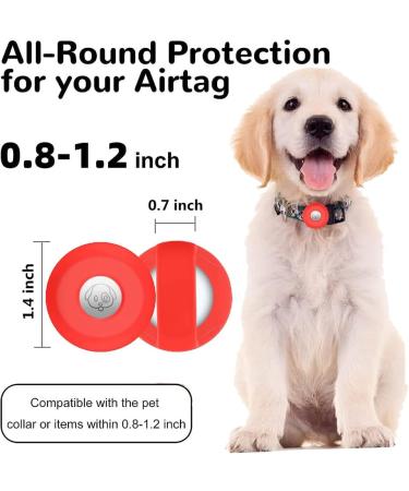 PKQtop Protective Cover for Apple Airtag - Silicone Case for Dog Collars & School Bags - Anti-Lost Locator - Red - Buy Online on GoSupps.com