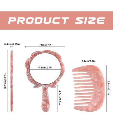 Round Orange Rose Mini Handheld Mirror - Small Compact Travel Makeup Cute Hand Mirror - Buy Online on GoSupps.com
