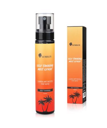 Tanning Face Mist LUXELUX Self Tanner Spray Sunless Tanning Spray Facial Tanner Spray Medium to Dark Natural Face Tan Spray Tanning Water Spray Face Tanned Mist 4.05 Fl Oz(120ml)