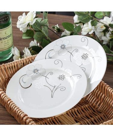 Stylish Dinner Set for Luxury Restaurant and Home Ceramics Dinnerware Set with 46-Piece Bowl/Stockpot/Dish/Spoon|Bone China Dinner Sets Flower Pattern Porcelain Combination Set Kitchenware - Buy Online on GoSupps.com