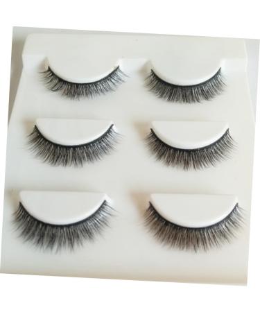 FOMIYES 3 Pair dense eyelashes long eyelashes makeup eyelashes fake eyelash natural eyelashes false eyelash 3d major - Buy Online on GoSupps.com