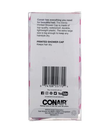 Conair XL Shower Cap - Printed Design | Keep Hair Dry & Protected - Buy Online on GoSupps.com