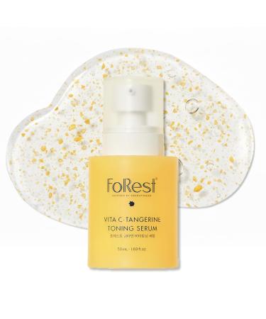 FOREST Vita C-Tangerine Toning Serum 1.69 fl. oz vitamin serum enriched with Mandarin Extract Niacinamide 5 Panthenol and Glutathione infused Vitamin Capsules for Glow Boost, Korean Skin Care
