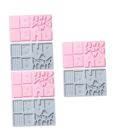 Cabilock Gingerbread House Mould 6 Pcs Cake Baking Tools Silicone Molds Candy Making Form Silicone Baking Mold Dessert Household