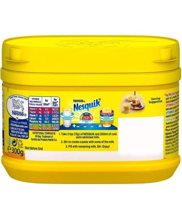 Nesquik Banana Milkshake Mix 300g - Delicious and Refreshing Drink - Buy Online on GoSupps.com