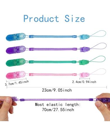 Zuroki Silicone Pacifier Chain - 4-Pack for Boys & Girls | Durable Soft & Flexible | Keeps Pacifier Clean & Safe - Buy Online on GoSupps.com