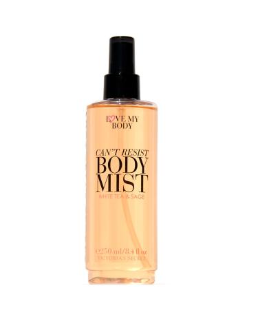 Victoria's Secret Love My Body Can't Resist Body Mist 8.4 Oz -White Tea & Sage