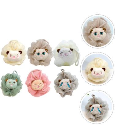 6pcs Cartoon Bath Balls - Lovely Shower Scrubbers & Bubble Makers | Perfect Foaming Bath Tools for Relaxation - Buy Online on GoSupps.com