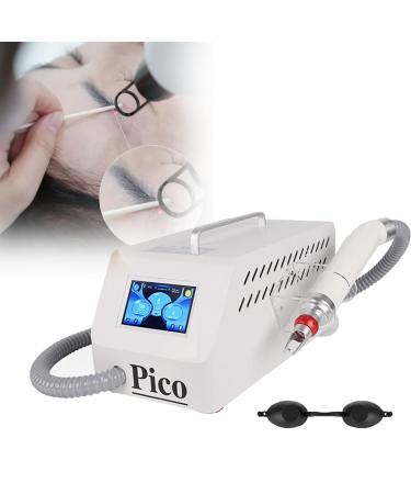 Appareil De D tatouage Professionnel Machine Laser Multi-Langues Sonde 1064nm limine Encre Sourcils Sonde 532nm Traite Taches De Rousseur sans Eau Non Invasif pour Tous Blanc 5 en 1