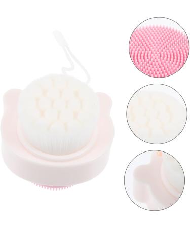 WOFASHPURET Soft Bristle Facial Cleansing Brush Deep Cleaning Brush Facial Exfoliator Brush Facial Exfoliating Brush Face Cleansing Brush Man Scrub Silica Gel Handheld White - Buy Online on GoSupps.com