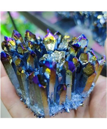 Natural Crystal Electroplate Cluster Stone RawCrystals Rock Specimen Home Decor Room Decoration Full of Texture - Buy Online on GoSupps.com