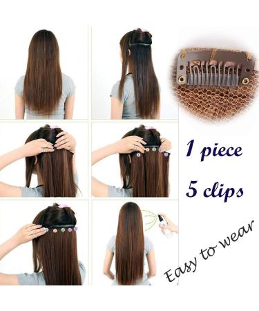 Clip In Curly Extensions - 55cm Remy Real Hair #2 Dark Brown 100g Tress with 5 Clips - Buy Online on GoSupps.com