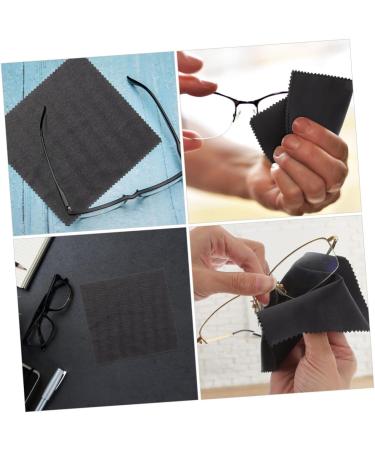 FRCOLOR 100 Pcs Microfiber Eyeglass Cleaning Wipes - Premium Glasses Lens Cloths 2 Black Packs (12x12 cm) - Perfect for Eyeglass Care & International Shipping - Buy Online on GoSupps.com