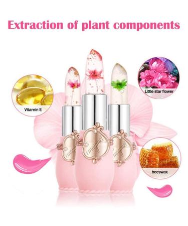 Crystal Lipstick - Long-Lasting Jelly Lip Balm with Color Change & Moisturizing Formula - 6 Floral Shades for Women & Girls - Buy Online on GoSupps.com