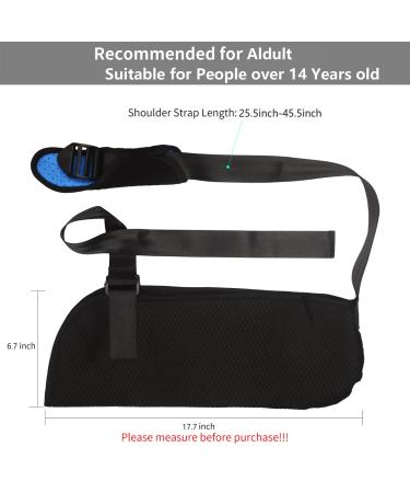 Premium Arm Sling Support - Ergonomic Shoulder Immobilizer for Broken Bones Rotator Cuff Dislocation & Sprains | Left & Right Adjustable Brace - Buy Online on GoSupps.com