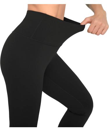 Dragon Fit High Waist Compression Yoga Pants with Tummy Control and 2 Inner Pockets - Black, Large - Buy Online on GoSupps.com