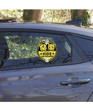 Buy Leniutor Kids on Board Koala Suction Cup Car Sign - Cute PVC Safety Warning for Baby Rear Side Windows (Yellow) - Buy Online on GoSupps.com
