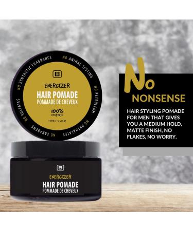 BOYZZ ONLY Vegan Black on White Energizer Hair Pomade - EWG Verified, All Natural, Medium Hold, Matte Finish - Buy Online on GoSupps.com