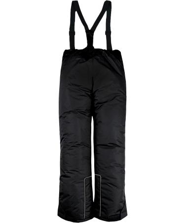 Kids Winter Snow Ski Pants with Removable Suspenders - Black (10-12 Years) - Buy Online on GoSupps.com
