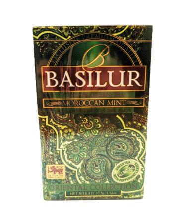 The Great Canadian Tea Basilur Pack of 3 Ceylon Moroccan Mint Green Tea Bags 25 tea bags (3 x 25 bags)