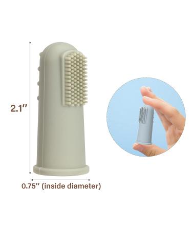 TOPGOMES Baby Finger Toothbrush 2-Pack with Case - BPA-Free Silicone (SageEther) - Buy Online on GoSupps.com