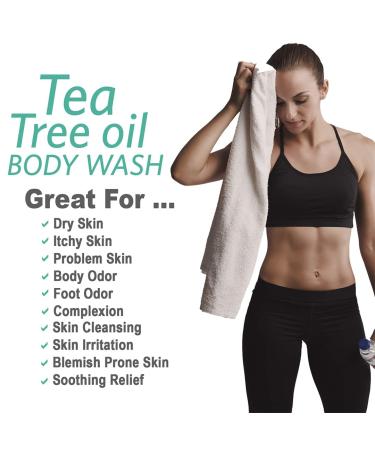 Natural Riches Tea Tree Body Wash - Itchy Skin Relief - Peppermint, Eucalyptus & Tea Tree Oil - Men & Women 2x16 fl oz - Buy Online on GoSupps.com