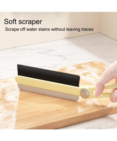 Multi-Function Rotating Crevice Cleaning Brush 2024 Upgrade Thin Gap Cleaning Brush with Squeegee Hard Bristle Crevice Gap Brush Corners Cleaning Tool for Cleaning Bathroom Kitchens Tile Floors (C White+yellow(2pcs) - Buy Online on GoSupps.com