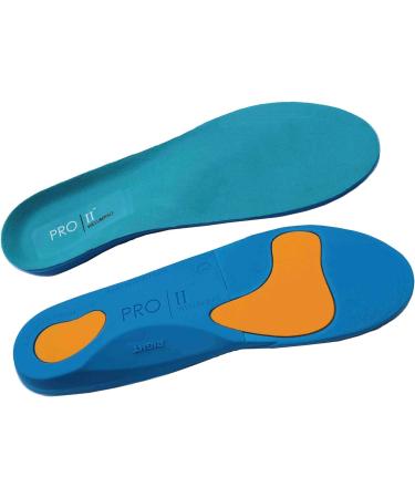 Pro11 Wellbeing Dual Shock Orthotic Sports Insole - Balance Correction & Support for Over Pronation/Plantar Fasciitis (9-10.5) Blue - Buy Online on GoSupps.com