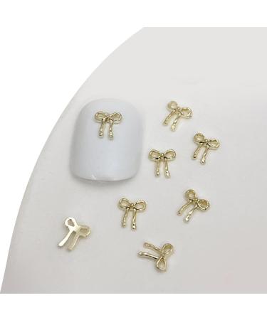 3D Metal Nail Nail Embellishments 20pcs Bowknot Nail Decorations For Individual Styles Nail Embellishments 03gold
