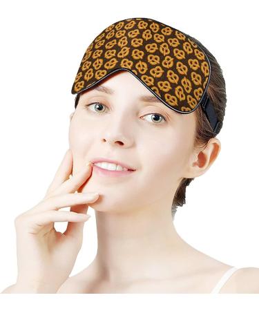 Buy Cartoon Pretzel Sleep Mask for Women | Adjustable Eye Shades Cover with Elastic Strap - Ideal for Comfort & Travel - Buy Online on GoSupps.com