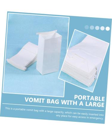Healeved Car Garbage Bag 90 Pcs - Disposable Vomit Bag for Cars & Airplanes - Morning Sickness & Travel Motion Sickness Relief - White Paper Bags - Pack of 1 - Buy Online on GoSupps.com