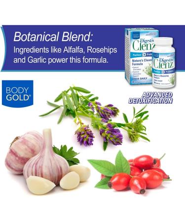 Body Gold Digestive Clenz | Enhance Detoxification & Nutrient Absorption | 30 Servings of 90 VegCaps for Healthy Living - Buy Online on GoSupps.com