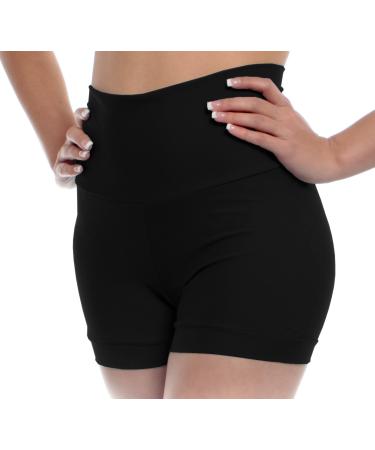 B Dancewear Womens High Waisted Dance Shorts Adult Sizes X-Large Black