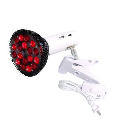 Red Light Therapy Lamp-54W 18 LED Infrared Light Therapy Device with Adjustable Socket Clamp, 660nm Red and 850nm Near Infrared Red Led Light for Skin and Pain Relief (54W)