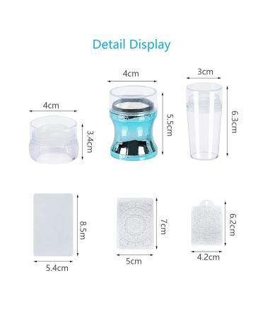 Airsmall 8 Pieces Transparent Nail Stamp Set | Mrs. Nail Art Stamps & Silicone Stencils for DIY Manicure Decoration - International Shipping - Buy Online on GoSupps.com