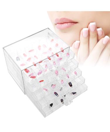 Uxsiya Transparent Storage Box for Nail Decoration - 120 Grilles Nail Art Organizer | Ideal Container for Various Nail Supplies - Buy Online on GoSupps.com