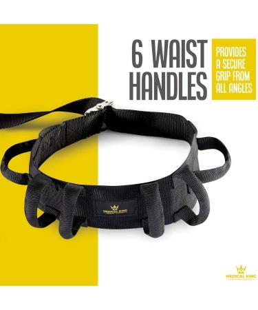 Transfer Belt Fle to Unlock - 50 Holds Up to 500 LBS - Lifting Seniors Gait Belt with 6 Handles - Ideal for Elderly Therapy - Easy Buckle by Medical King - Buy Online on GoSupps.com
