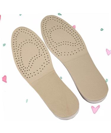 FOMIYES Heel Lift Inserts - Elevator Insoles for Height Increase | Leather Shoe Inserts | Size 9 Beige - Buy Online on GoSupps.com