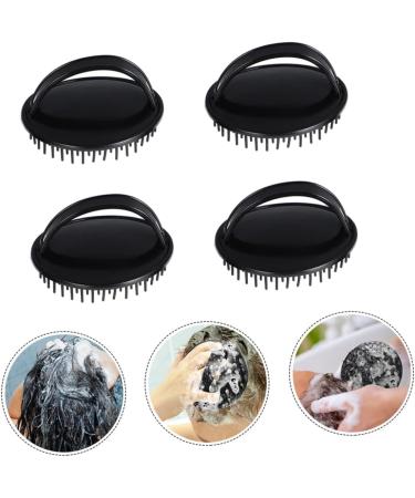 Anneome 4-Piece Silicone Scalp Massage Shampoo Brush Set Perfect for Relaxing Showers & Scalp Care | International Shipping Available - Buy Online on GoSupps.com