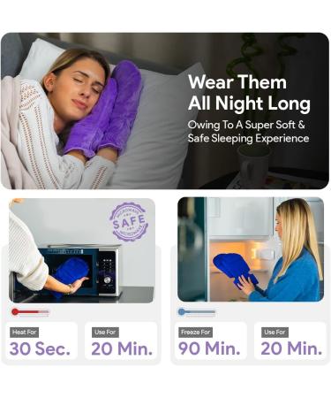 LEONNS Microwavable Heated Gloves for Arthritis & Hand Pain Relief - Orchid Purple - Buy Online on GoSupps.com