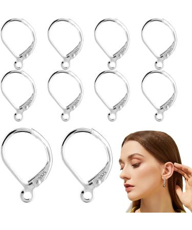 Fils de boucle 925 Silver - 10 pi ces Hook de boucle de levage | Accessoires de bijoux crochet fran ais | Crochets interchangeables pour la production de bijo - Buy Online on GoSupps.com