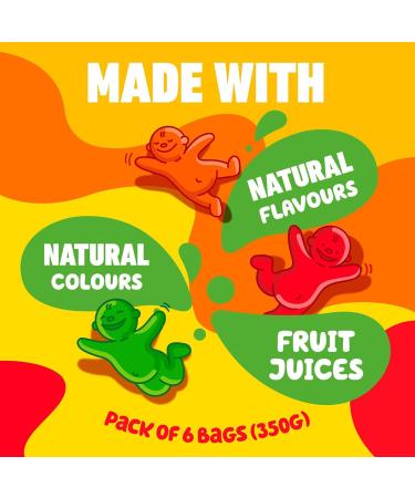 Maynards Bassetts Jelly Babies Bursting with Fruity Flavours Soft and Chewy Texture Sharing Pack 350g (Pack of 3) - Buy Online on GoSupps.com