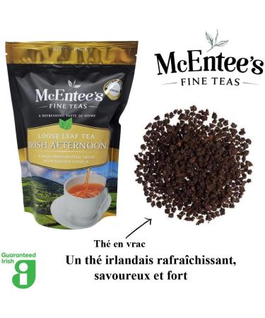 McEntee's Irish Afternoon Loose Tea (Lot de 4) Sac de 250 g - Th en vrac - Un m lange fort et savoureux de th s noirs en feuilles de Ceylan du Kenya et d'Assam - Buy Online on GoSupps.com
