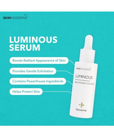 SKIN MODERNE++ Luminous Serum - Illuminating Vegan Face Serum with Niacinamide Vitamin C & Fruit Peel Extract for Radiant Skin - 30ml - Buy Online on GoSupps.com