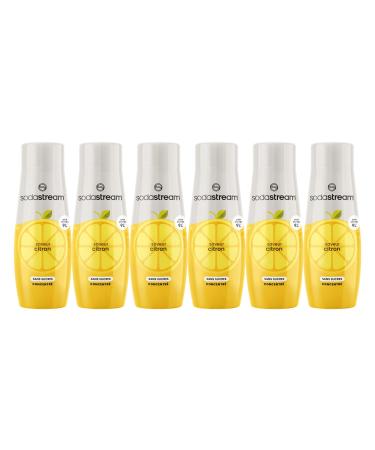 SodaStream Sugar Free Lemon Concentrate for Sparkling Water and Soda Machine | Prepare Up to 9 Litres of Lemon Soda in Seconds, 440ml (Pack of 6)
