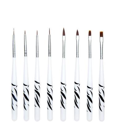 8 pieces gel brush for nails acrylic nail brush UV-gel nail art brush nail art painting drawing brush nailart nail accessories nail design modelage pedicure manicure - Buy Online on GoSupps.com
